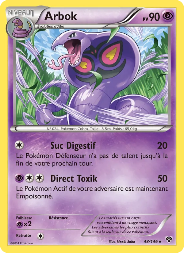 Carte Pokémon Arbok de l'extension XY