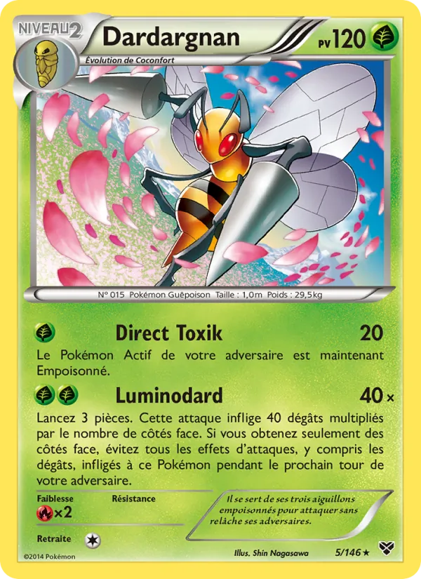 Carte Pokémon Dardargnan de l'extension XY