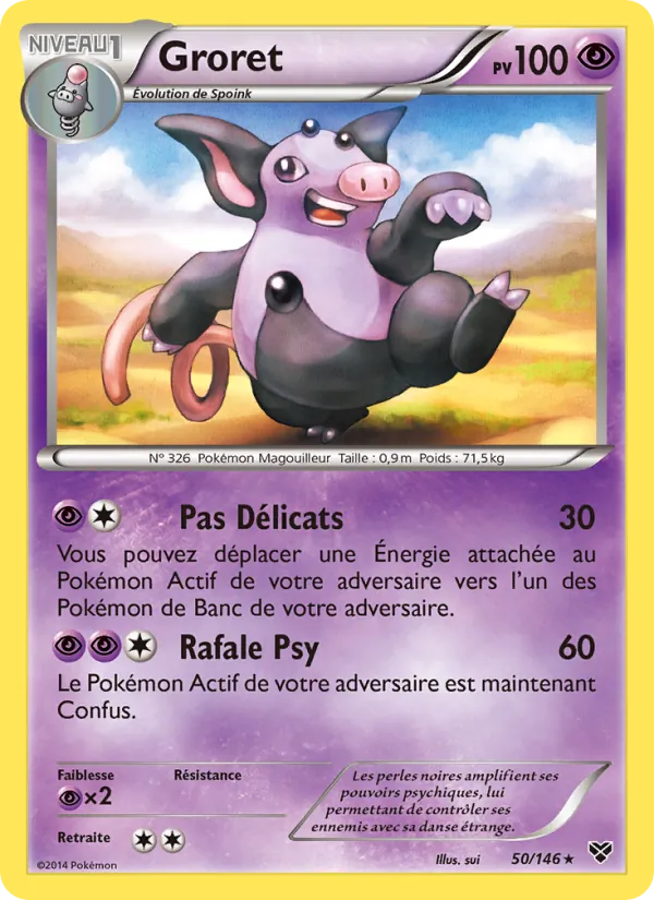Carte Pokémon Groret de l'extension XY
