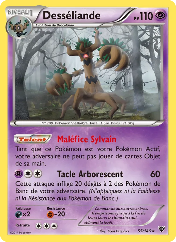 Carte Pokémon Desséliande de l'extension XY