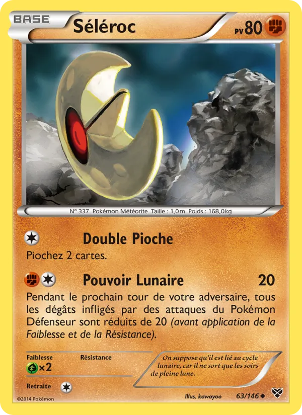 Carte Pokémon Séléroc de l'extension XY