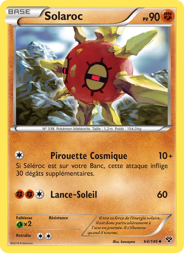 Carte Pokémon Solaroc de l'extension XY