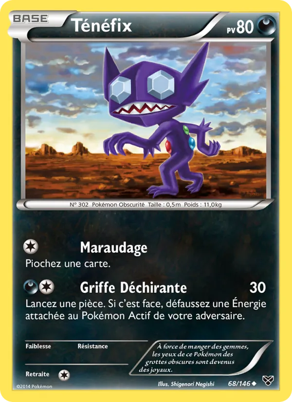 Carte Pokémon Ténéfix de l'extension XY