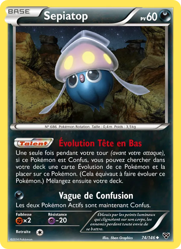 Carte Pokémon Sepiatop de l'extension XY