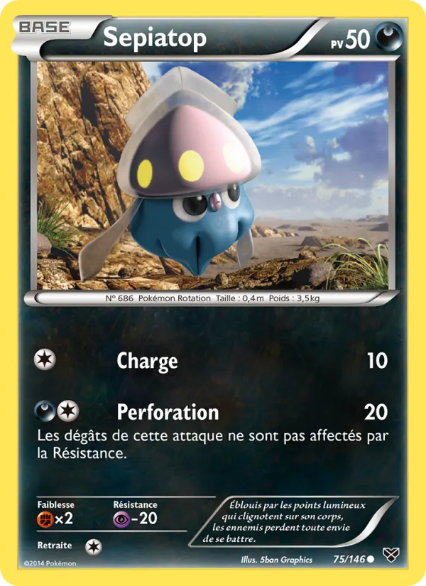 Carte Pokémon Sepiatop de l'extension XY