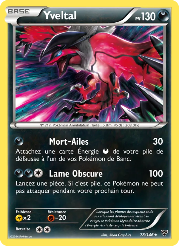 Carte Pokémon Yveltal de l'extension XY