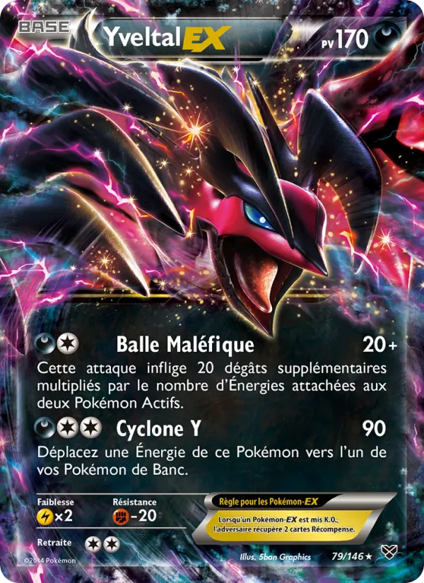 Carte Pokémon Yveltal EX de l'extension XY