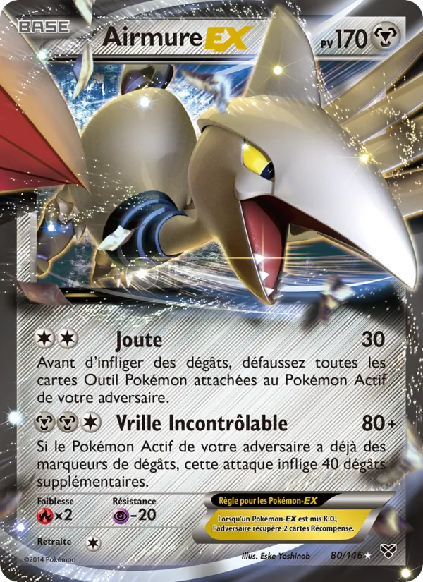 Carte Pokémon Airmure EX de l'extension XY