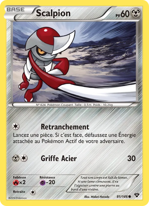 Carte Pokémon Scalpion de l'extension XY
