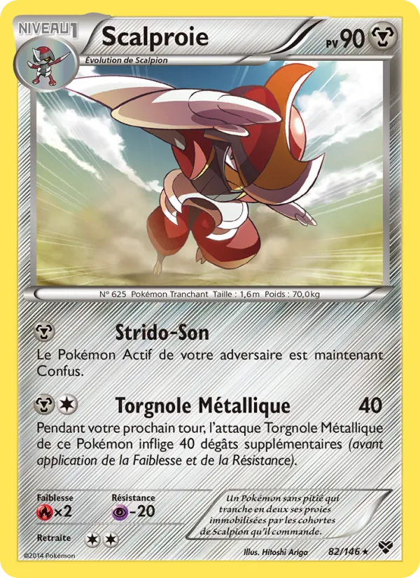 Carte Pokémon Scalproie de l'extension XY