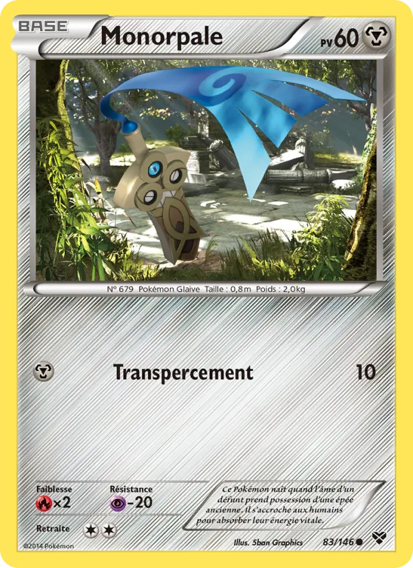 Carte Pokémon Monorpale de l'extension XY
