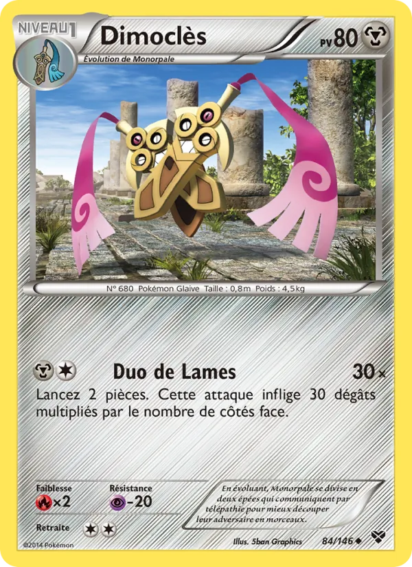 Carte Pokémon Dimoclès de l'extension XY