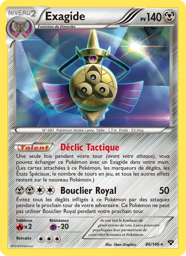Carte Pokémon Exagide de l'extension XY
