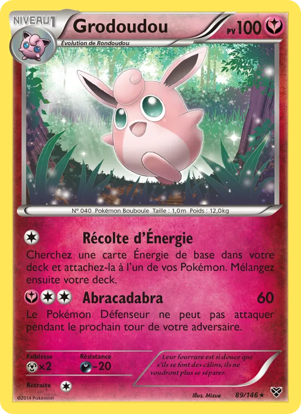 Carte Pokémon Grodoudou de l'extension XY