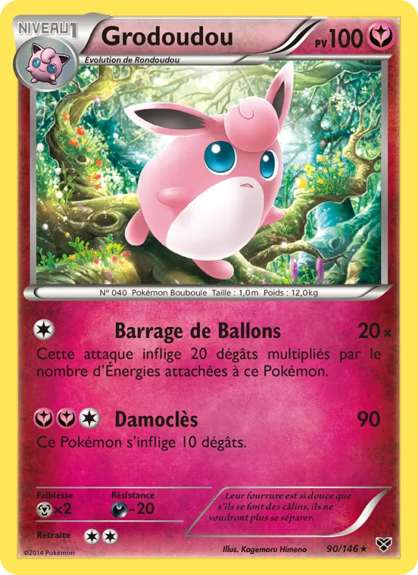 Carte Pokémon Grodoudou de l'extension XY