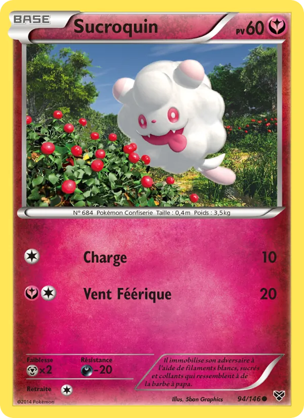 Carte Pokémon Sucroquin de l'extension XY