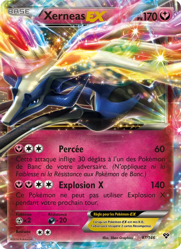 Carte Pokémon Xerneas EX de l'extension XY