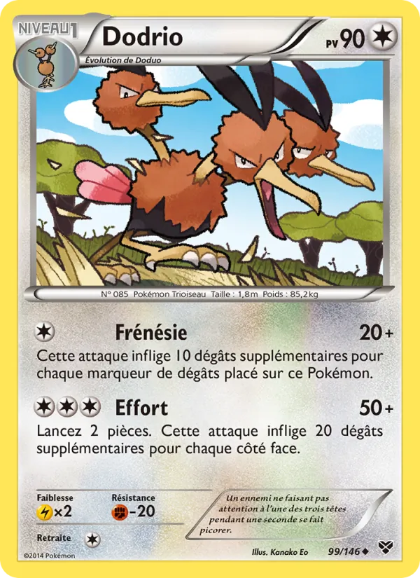 Carte Pokémon Dodrio de l'extension XY