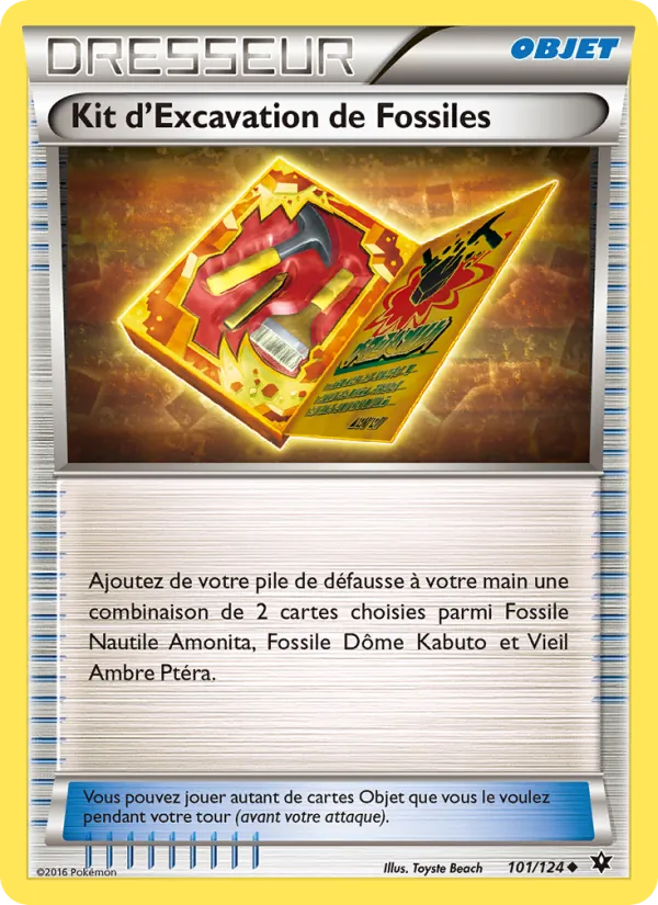 Carte Pokémon Kit d'Excavation de Fossiles de l'extension Impact des Destins