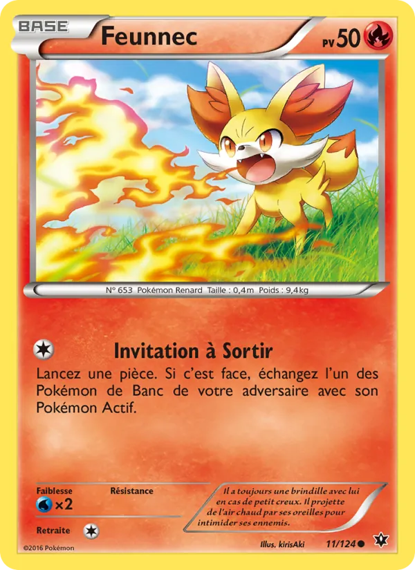 Carte Pokémon Feunnec de l'extension Impact des Destins