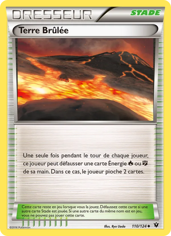 Carte Pokémon Terre Brûlée de l'extension Impact des Destins