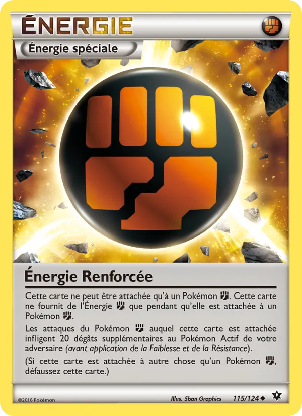 Carte Pokémon Énergie Renforcée de l'extension Impact des Destins