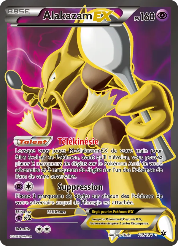 Carte Pokémon Alakazam EX de l'extension Impact des Destins