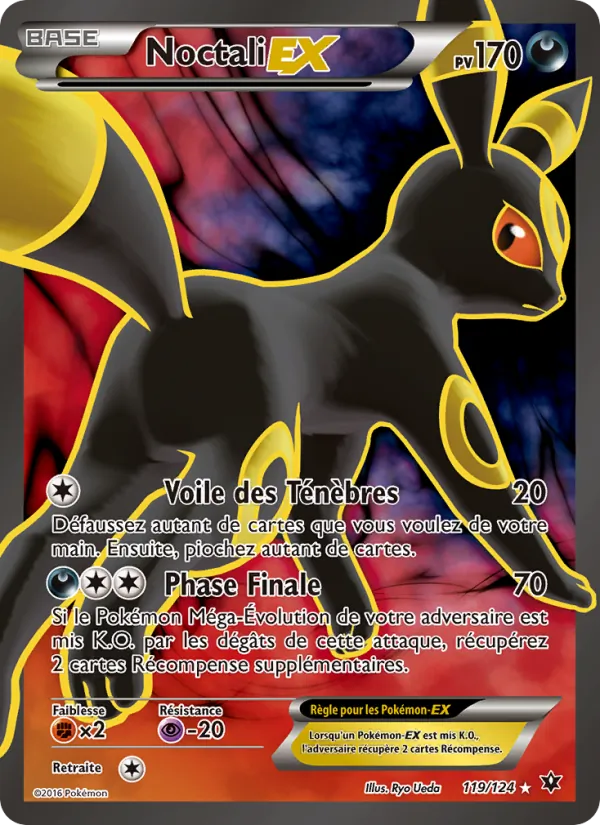 Carte Pokémon Noctali EX de l'extension Impact des Destins