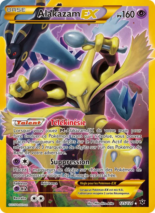 Carte Pokémon Alakazam EX de l'extension Impact des Destins