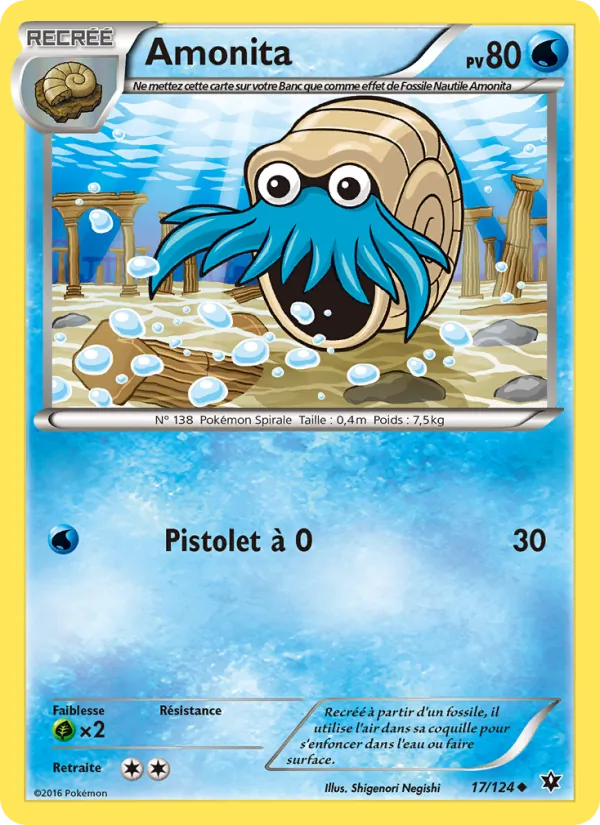 Carte Pokémon Amonita de l'extension Impact des Destins