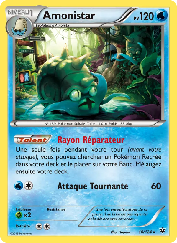 Carte Pokémon Amonistar de l'extension Impact des Destins