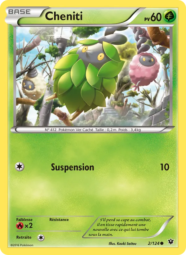 Carte Pokémon Cheniti de l'extension Impact des Destins