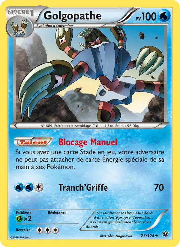 Carte Pokémon Golgopathe de l'extension Impact des Destins