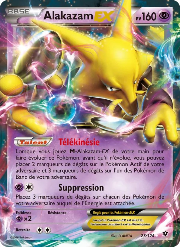 Carte Pokémon Alakazam EX de l'extension Impact des Destins