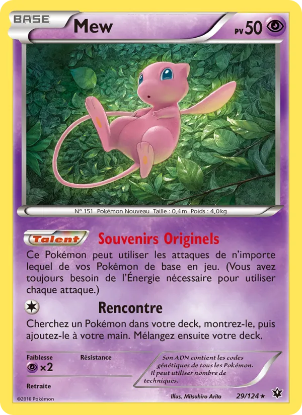 Carte Pokémon Mew de l'extension Impact des Destins
