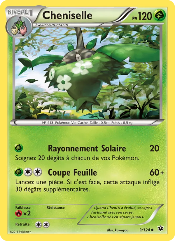 Carte Pokémon Cheniselle de l'extension Impact des Destins