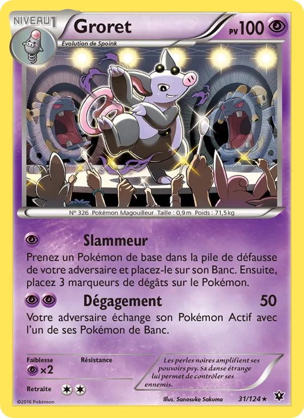 Carte Pokémon Groret de l'extension Impact des Destins