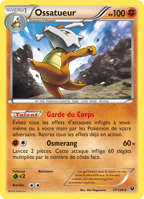 Carte Pokémon Ossatueur de l'extension Impact des Destins