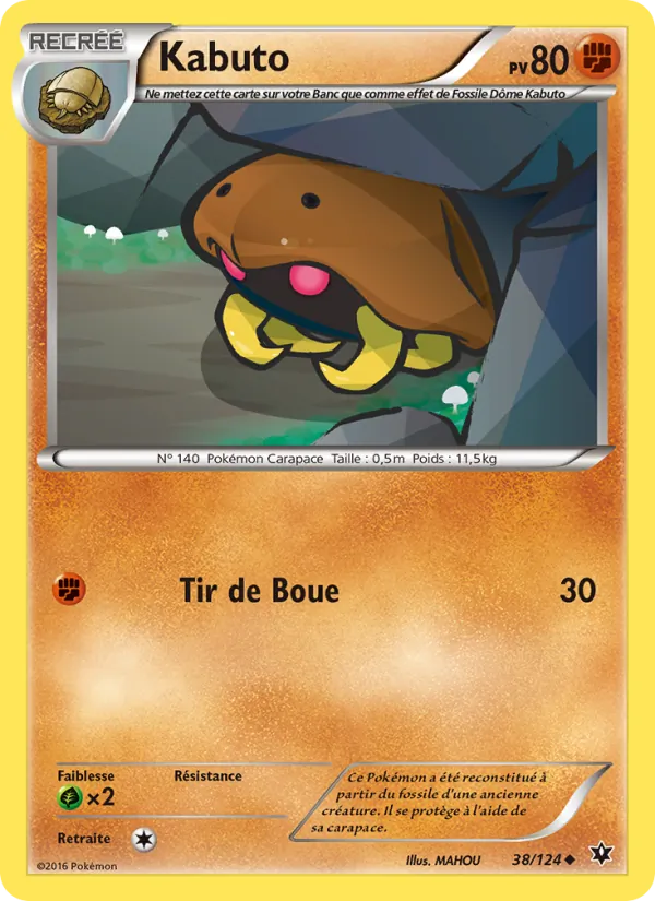 Carte Pokémon Kabuto de l'extension Impact des Destins