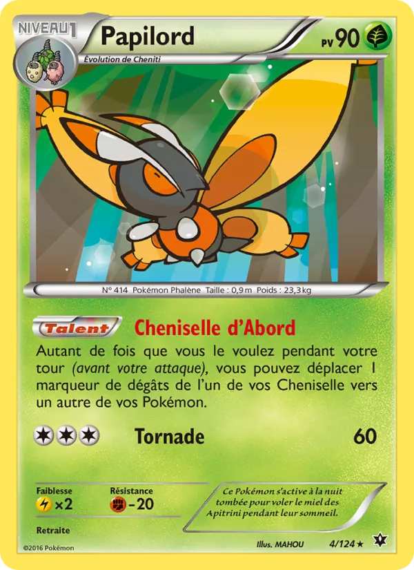Carte Pokémon Papilord de l'extension Impact des Destins