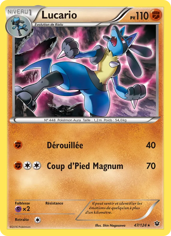 Carte Pokémon Lucario de l'extension Impact des Destins