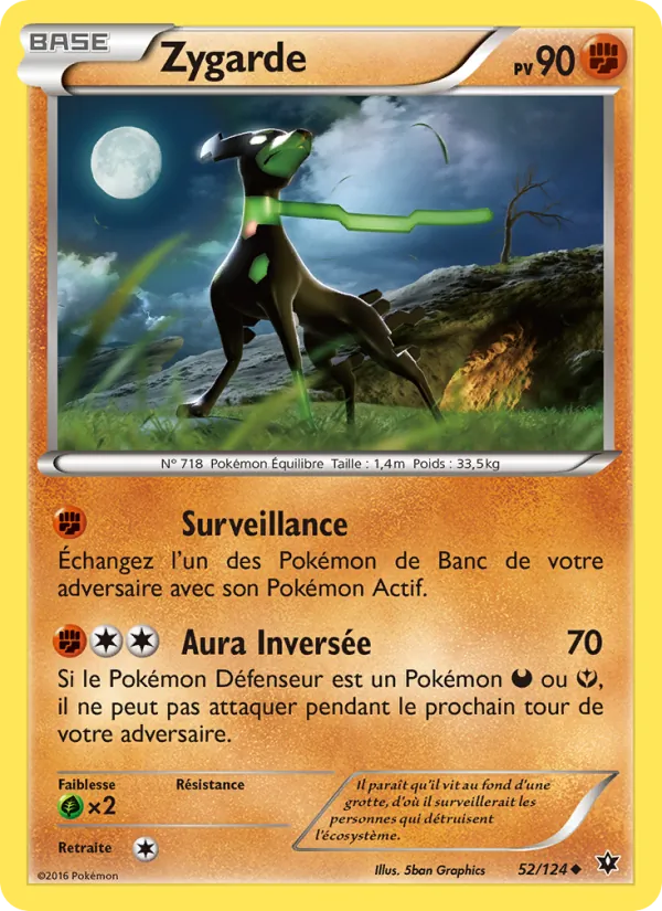 Carte Pokémon Zygarde de l'extension Impact des Destins