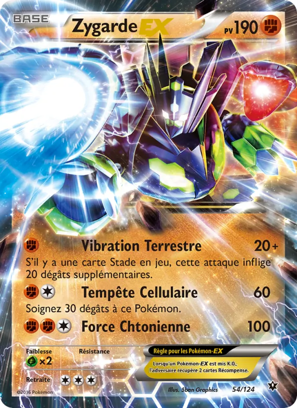 Carte Pokémon Zygarde EX de l'extension Impact des Destins