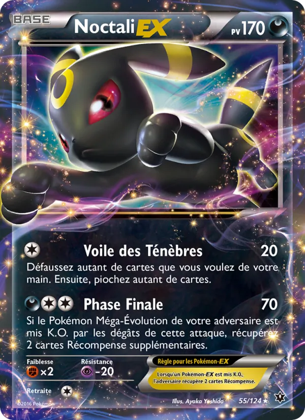 Carte Pokémon Noctali EX de l'extension Impact des Destins