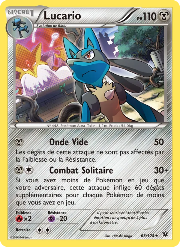 Carte Pokémon Lucario de l'extension Impact des Destins
