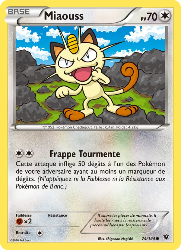 Carte Pokémon Miaouss de l'extension Impact des Destins