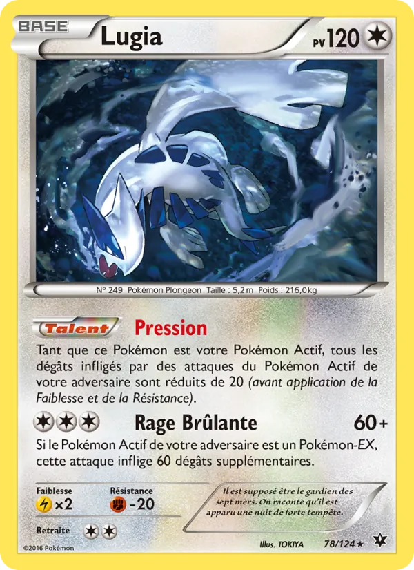 Carte Pokémon Lugia de l'extension Impact des Destins