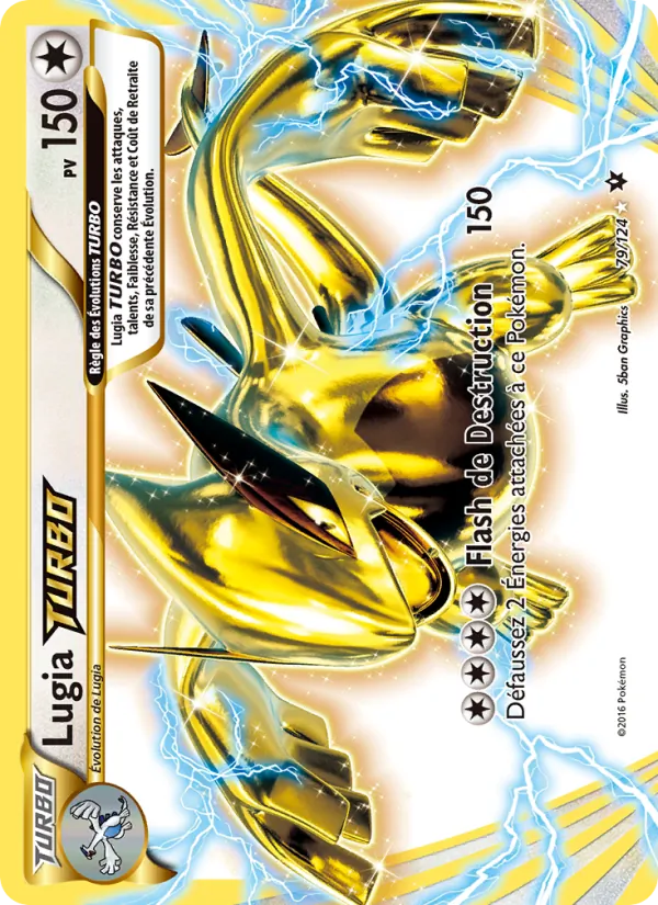 Carte Pokémon Lugia TURBO de l'extension Impact des Destins