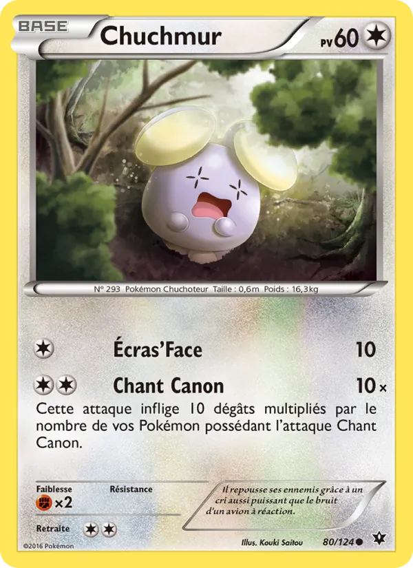 Carte Pokémon Chuchmur de l'extension Impact des Destins