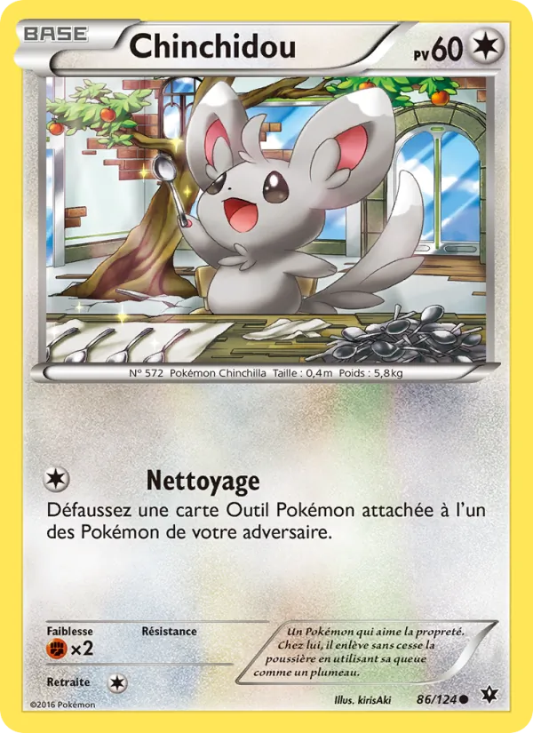Carte Pokémon Chinchidou de l'extension Impact des Destins